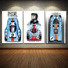 Гоночный автомобиль, 24 часа, классический автомобиль, фотокартина на холсте, картина на стену, Мужская картина для гостиной, домашний декор