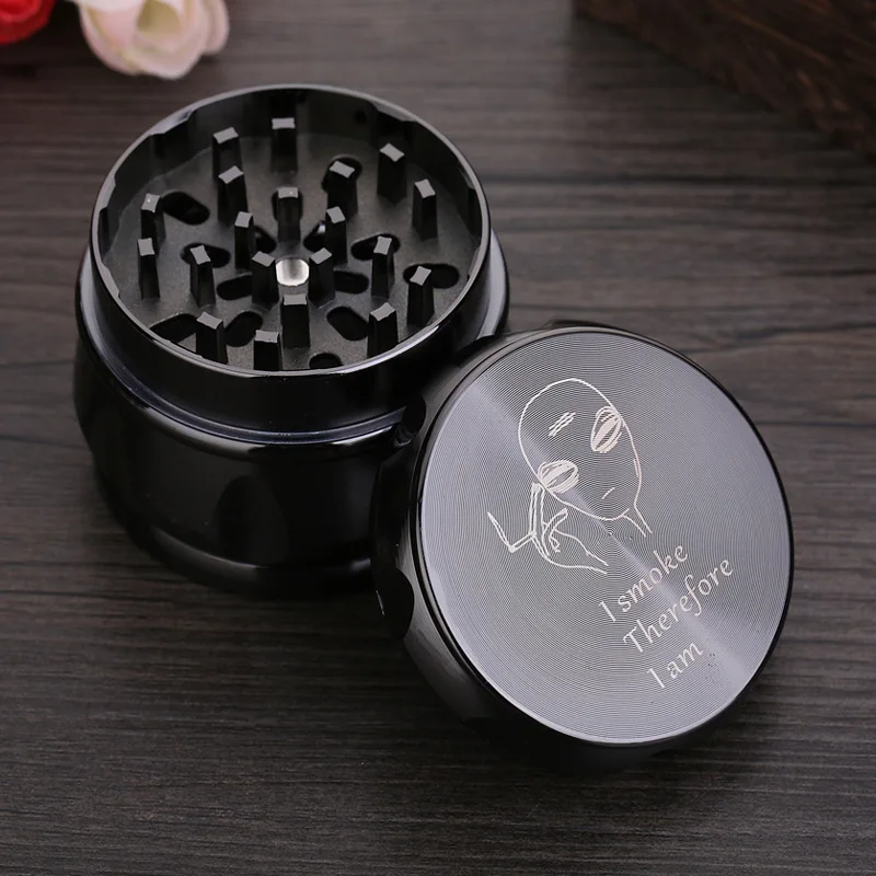 

Tobacco Grinder Spice Weed Grinders Smoking Pipe Accessories Gold Smoke Cutter 63MM 4-Layer Drum Type Zinc Alloy weed grinder
