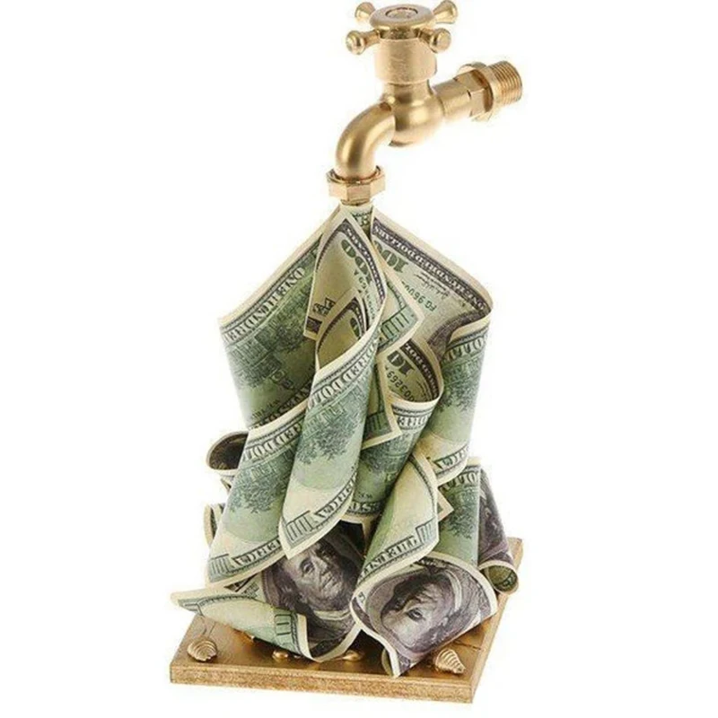 

Money Tap Faucet Statue Desktop Ornament for Home Decoration XKW