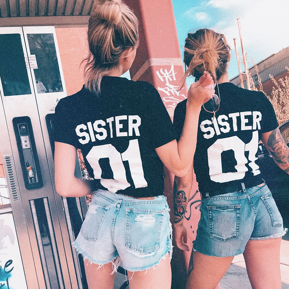 Женская футболка в стиле Харадзюку с надписью &quotBest Friends&quot цвет