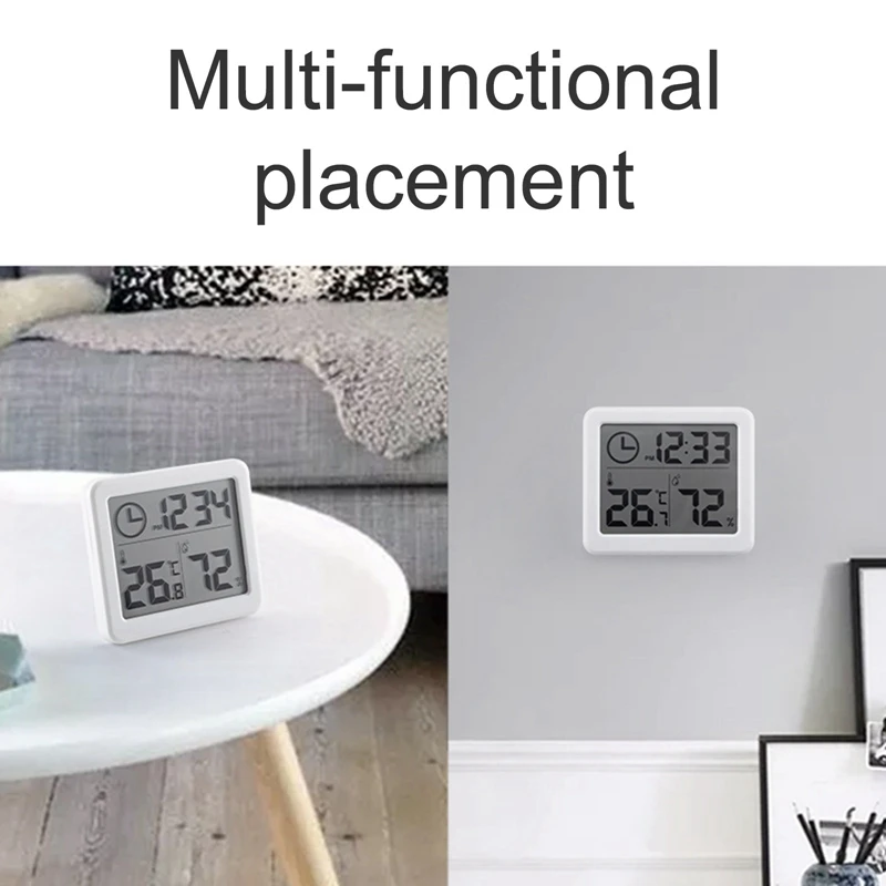 

Multifunction Smart Home Electronic Digital Thermometer Hygrometer Household Thermometer Indoor Automatic Dry Hygrometer Clock