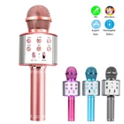 Портативный Bluetooth-микрофон для караоке WS858, беспроводной Профессиональный динамик, ручной микрофон KTV для дома