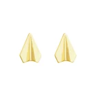 Женские серьги-гвоздики в виде самолета оригами, простые черные серьги из нержавеющей стали, 2020