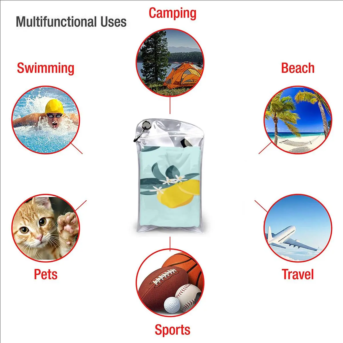 

Wearable Bath Towel Tropical Summer Lemon Pattern Soft and Absorbent Unique Towel for Hotel Home Bathroom Gifts Women Bathrob