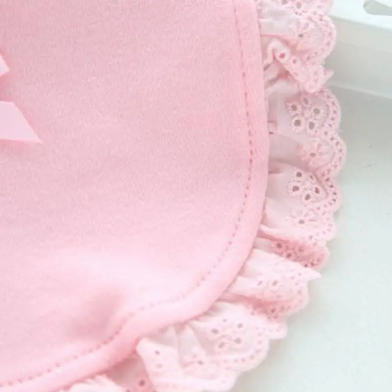 

Newborn Girl Feeding Bibs Infant Cotton Scarf Saliva Towel Lace Bow Burp Cloth Superior Quality