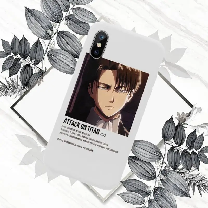 

Attack On Titan anime fashion Phone Case Candy Color for iPhone 6 7 8 11 12 s mini pro X XS XR MAX Plus