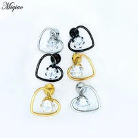 miqiao 1 pcs stainless steel plating love earrings european and american fashion heart shaped earrings jewelry women