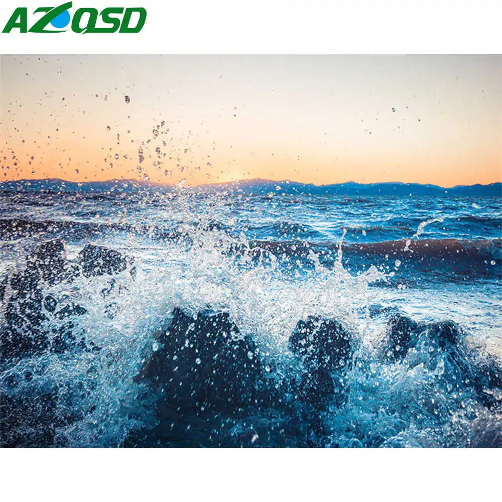 Раскраска по номерам на холсте AZQSD пейзаж для гостиной украшение дома море