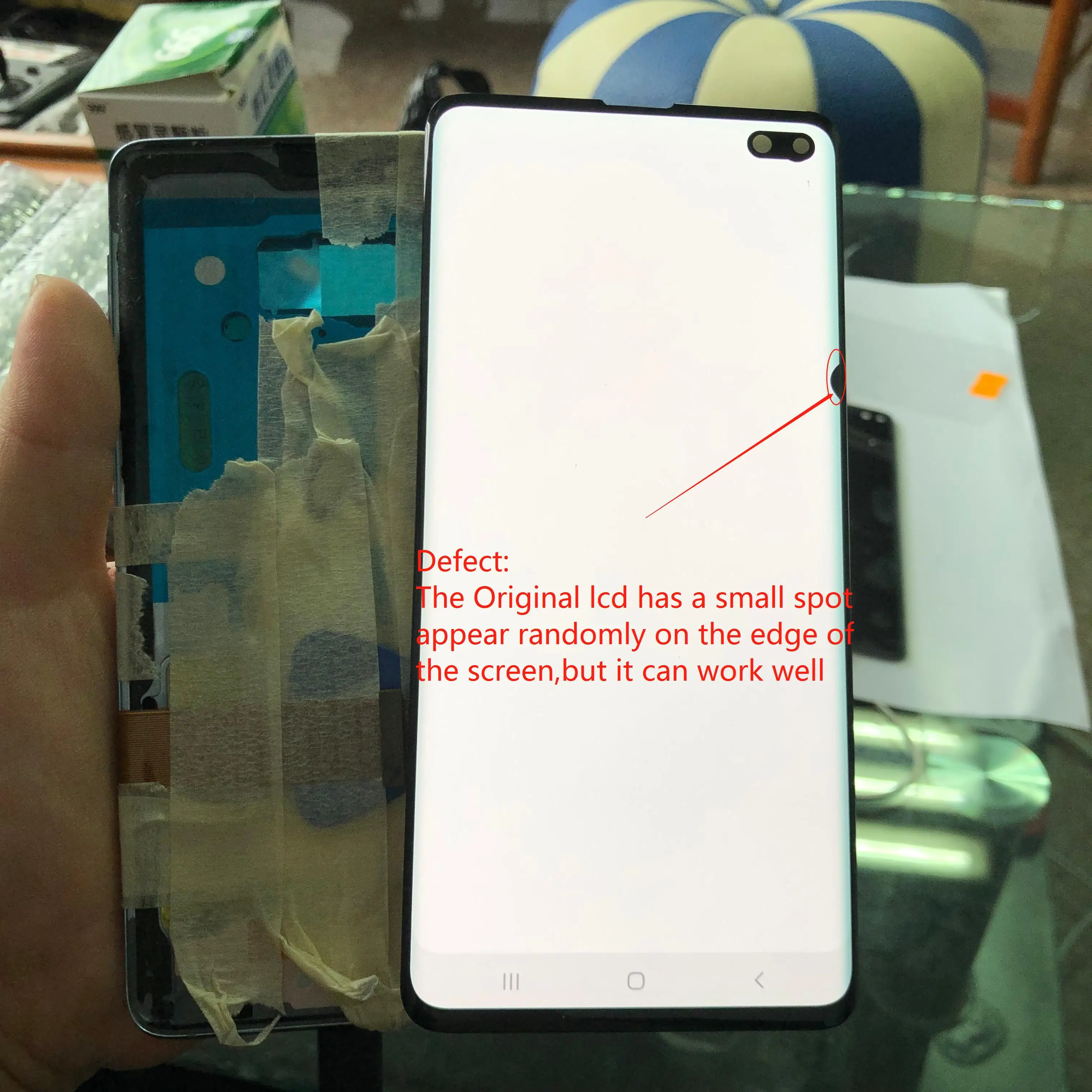 ЖК дисплей для Samsung Galaxy S10 Plus G975 G975F с рамкой оригинальный AMOLED сенсорным экраном и