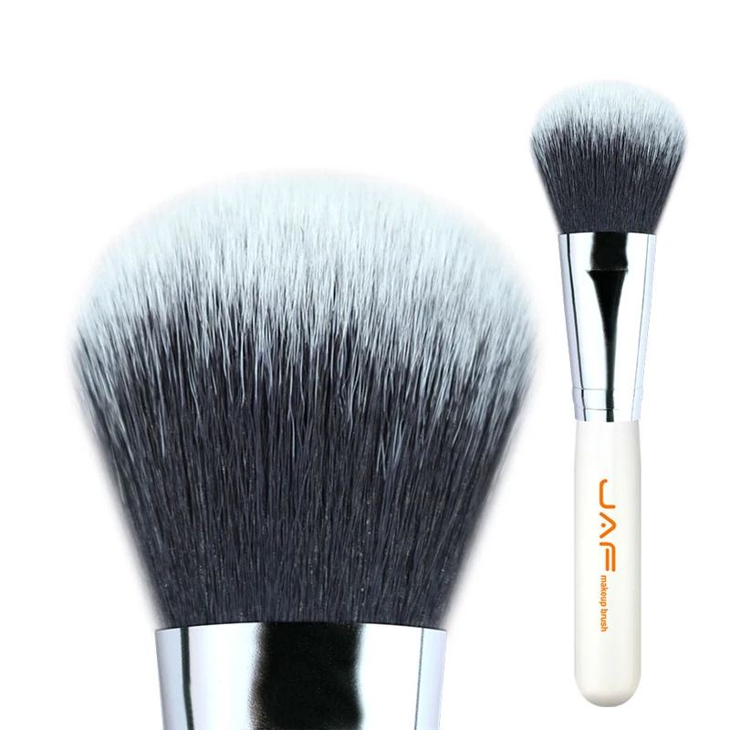 JAF брендовая крупная кисть для пудры из синтетических волос черная деревянная