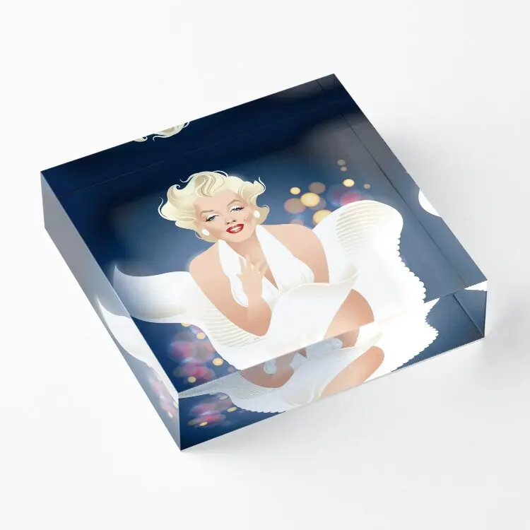 

Синий уличный акриловый блок, модный Процесс штамповки, печать для спальни, свадебное украшение, украшение для дома, подушечки для фотограф...