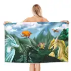 Of Fire-Добро пожаловать в Jade рисунок гор мягкое полотенце для лица для дома на открытом воздухе огонь Дракон нефрит крыло