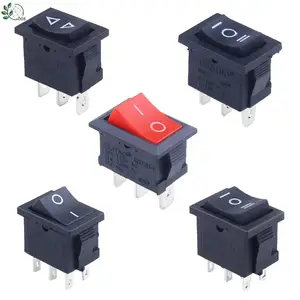 Акция! 1 шт. SPDT Mini черный 3-контактный кулисный переключатель AC 6A250V 10A125V KCD1