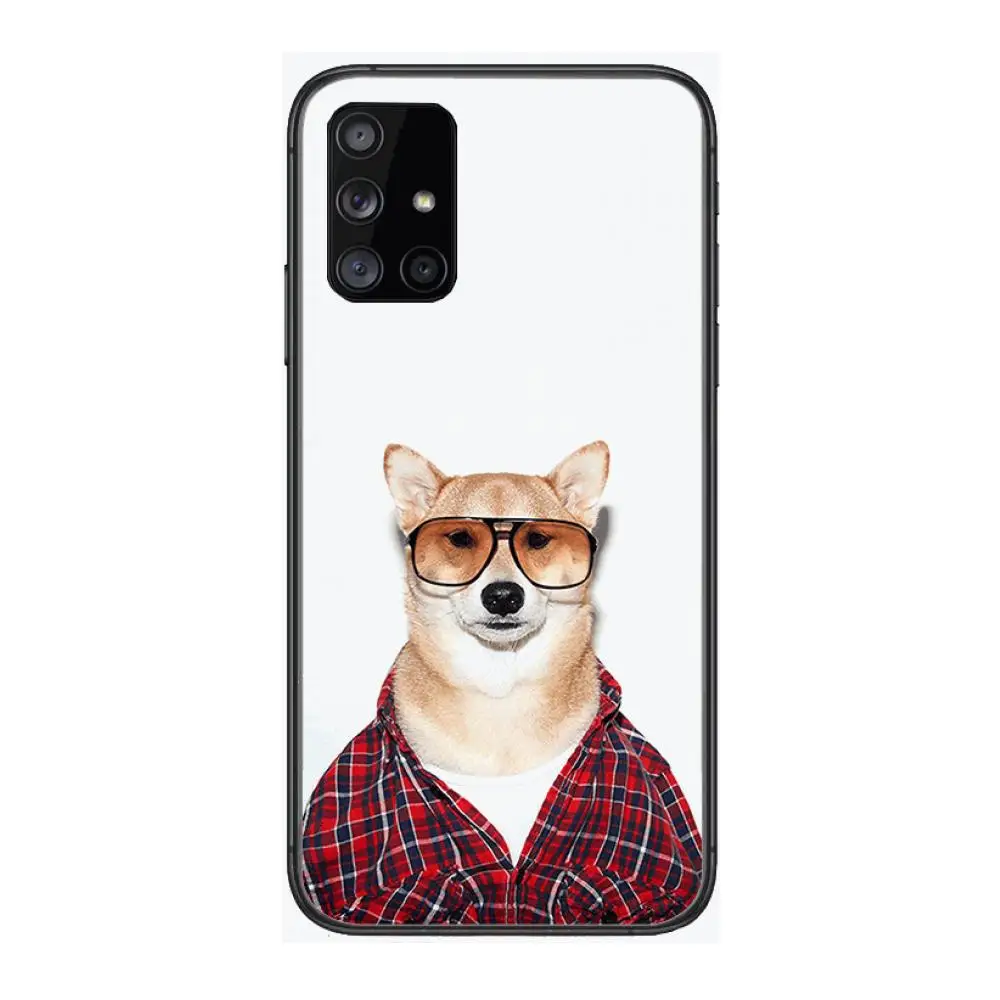 

Dog fashion creative personality boys Phone Case Hull For Samsung Galaxy A 90 50 51 20 71 70 40 30 10 80 E 5G S Black Shell Art