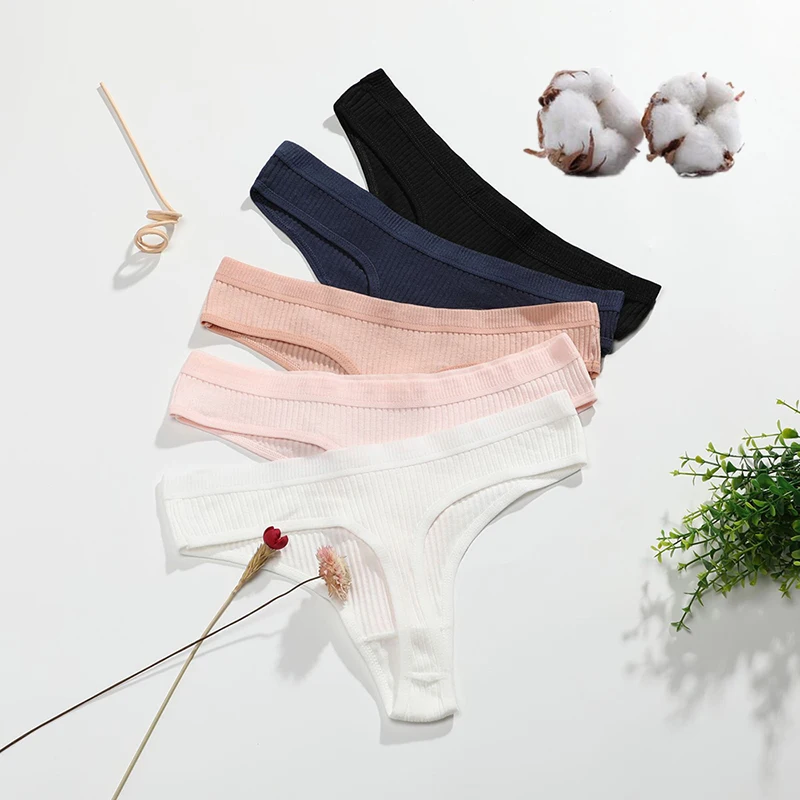 

3PCS/Set Women Panties Underwear Thong Cotton Briefs Sexy Lingerie Thongs Sensual Erotic Female T G Strings for Hot Girls Woman