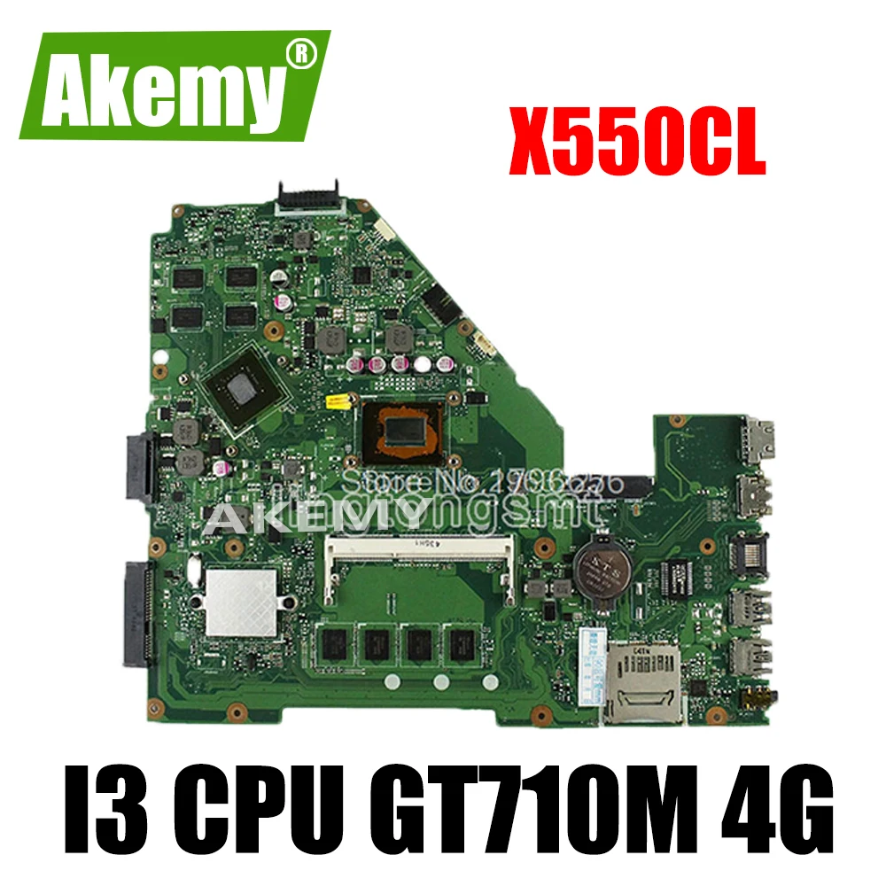 

i3 CPU GT710M 4GB RAM X550CC Motherboard REV:2.0 For Asus Y581C X552C X550C X550CL A550C K550C Laptop motherboard Mainboard