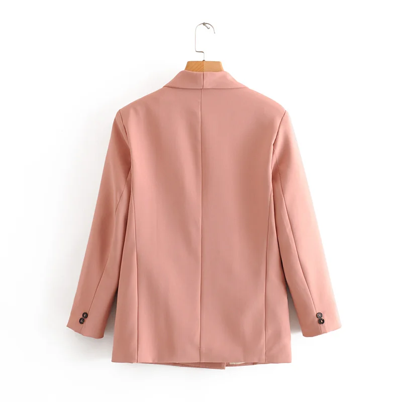 

New elegant women khaki blazer suit 2020 office ladies vintage double breasted jacket suits fashion female chic suits girls set
