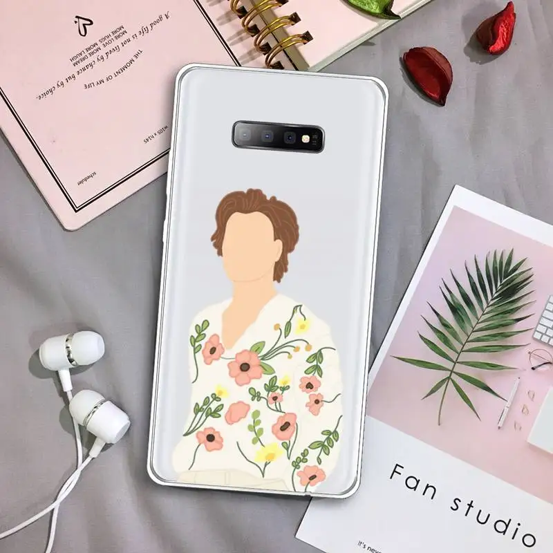 

Harry Styles Fine eat watermelon Phone Case Transparent For Samsung Galaxy S A 5 7 8 9 2015 20 edge plus 10 e lite 2019