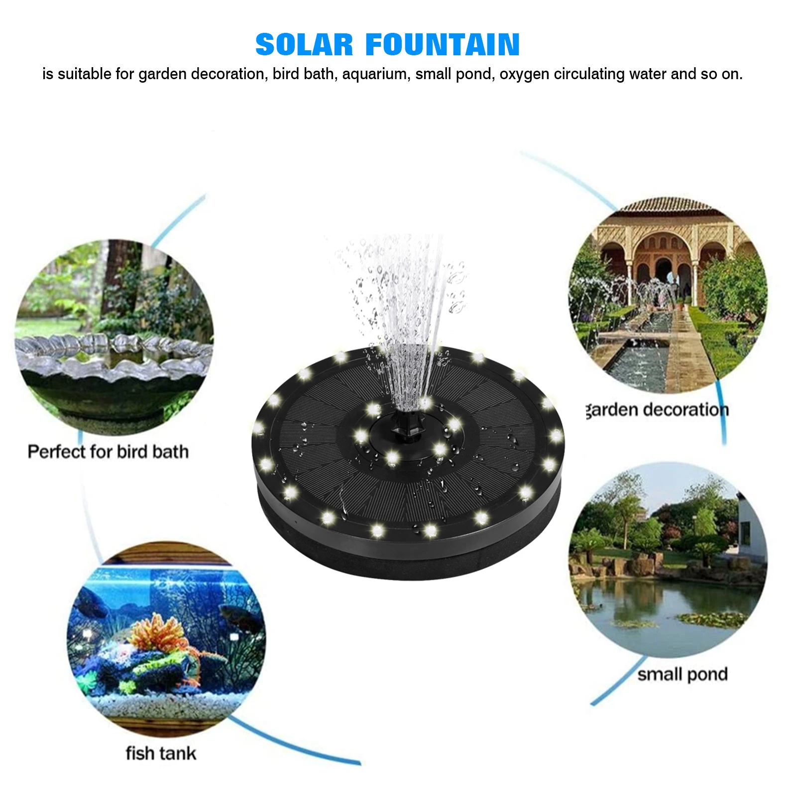 

Hot Sale! 9V/3.5W Solar Fountain LED Lights Swimming Pools Fountain Pump Panel Solar Powered Fountain Garden Decoration