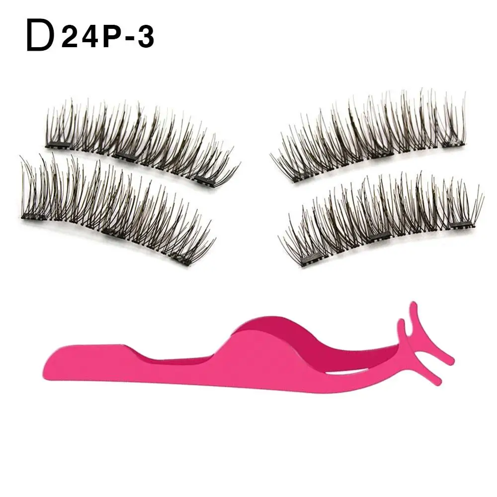 24P-3 Eyelash Магнитный комплект подводки для глаз водостойкая Стойкая подводка для глаз Накладные ресницы инструменты для макияжа Магнитный Клей для ресниц 3D накладные ресницы - Цвет: 24P-3 Eyelash