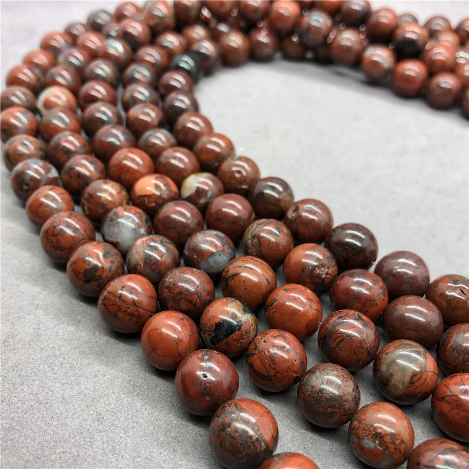 Бусины Redstone 4-12 мм круглые бусины из натурального камня россыпью для
