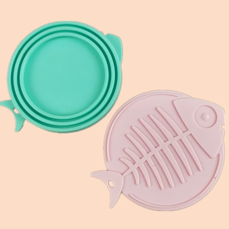 

Tin Cover Silicone Pet Food Lid Can Ship Shaped Lightcolor Pet Feeding Supplies Cats/Dogs Can Cover&Spoon Sealing Cap T21C