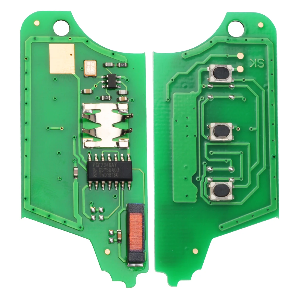 DIYKEY Flip Remote Key With 3 Buttons 433MHz PCF7946 Chip FOB for Renault Kangoo Clio Modus Trafic Master 2010-2015 VA2 Blade | Автомобили