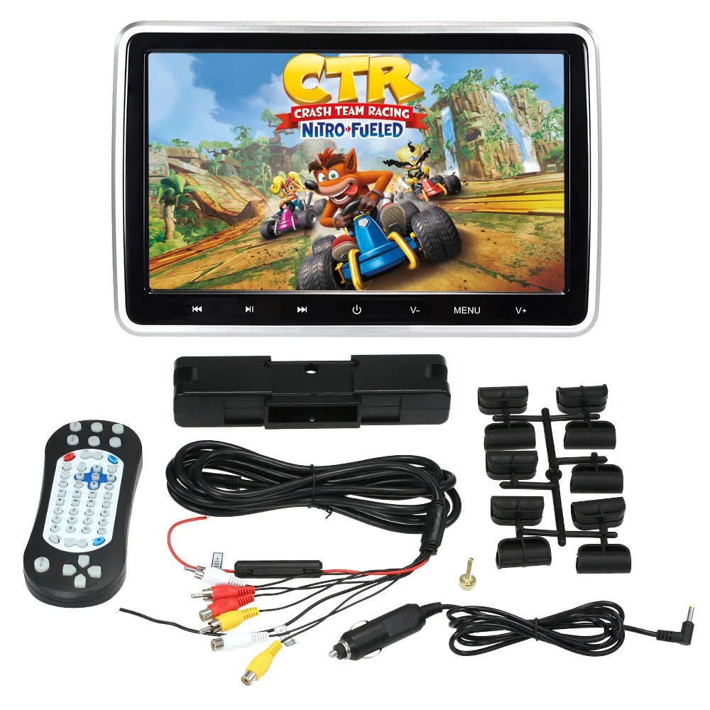 Монитор на подголовник автомобиля 10 1 дюйма 1024x600 HD HDMI IR AV FM USB | Автомобили и