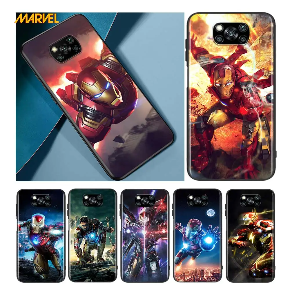 

Iron Man Marvel hero for Xiaomi Poco X3 NFC X2 M3 M2 F2 F3 Pro C3 F1 A2 Lite Mix3 Play Silicone Soft Black Phone Case