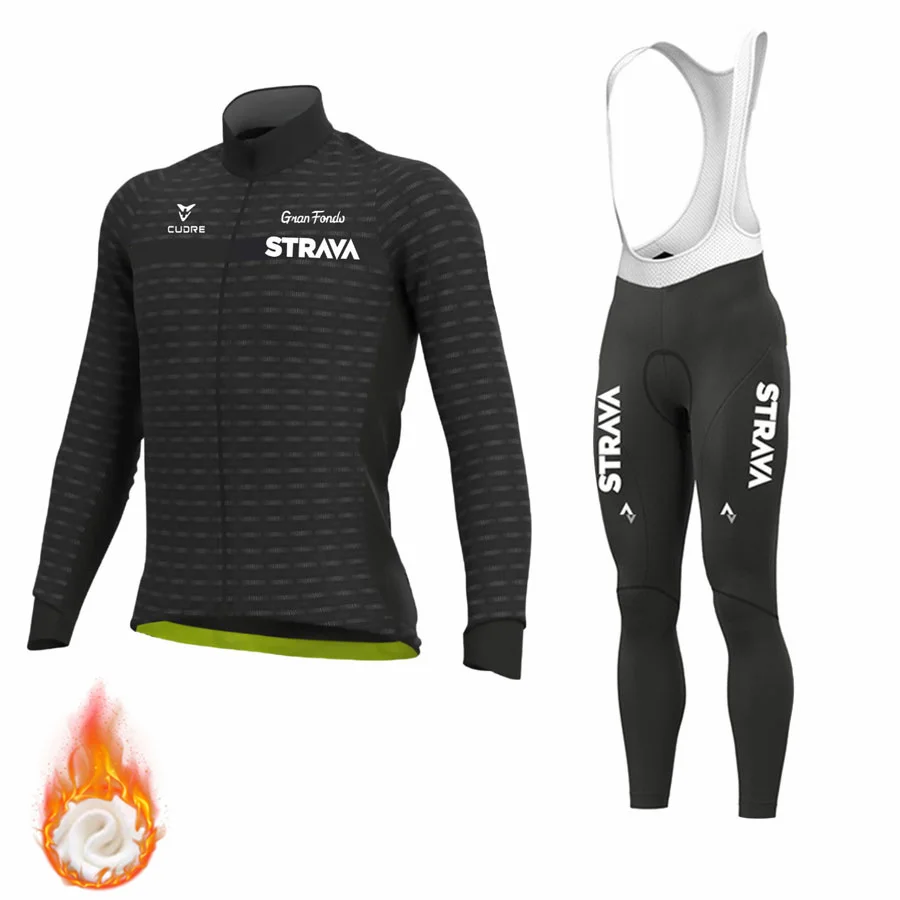 

2022 STRAVA зимний велосипедный комплект из Джерси Мужская Флисовая горная велосипедная одежда Ropa Ciclismo гоночная велосипедная одежда