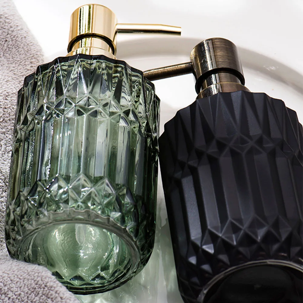 

390ml Soap Dispenser Glass Refill Empty Bottle Home Hotel Bathroom Conditioner Hand Soap Shampoo Bottle Detergent Container