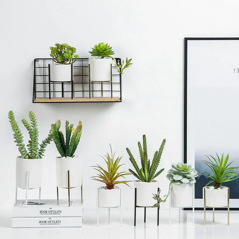 Металлическая железная проволока для помещений/сада керамическая подставка