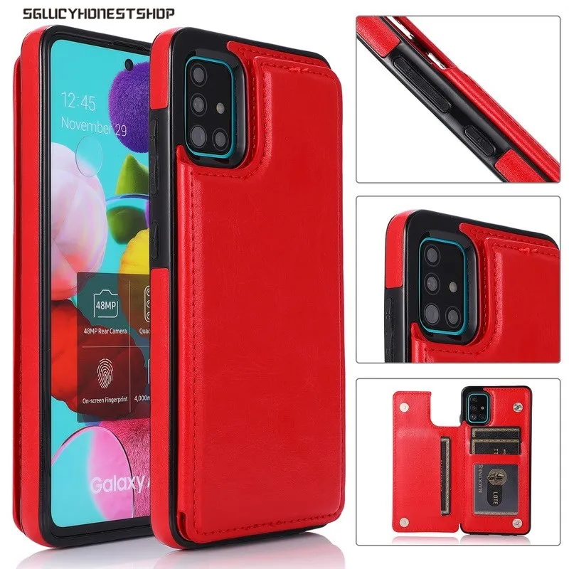 Флип чехол из искусственной кожи для Samsung Galaxy S20 UItra A51 A71 A50 A70 S10 Plus Note 10