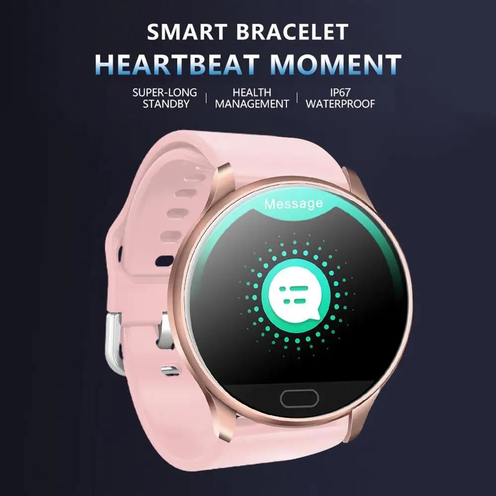 C198 Смарт часы с отображением времени IP67 пульсометр монитор кровяного давления