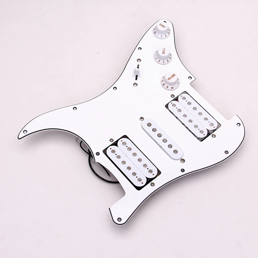 Загруженный Prewired электрогитара Pickguard звукосниматели 11 Hole HSH белый | Спорт и