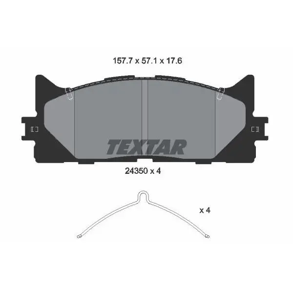 Колодки дисковые передние Toyota Camry ACV 40/45 06 TEXTAR 24350|Тормозной цилиндр| |