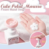 cute petal mousse foam hand soap foam type childrens baby student press bottle household portable petal shape