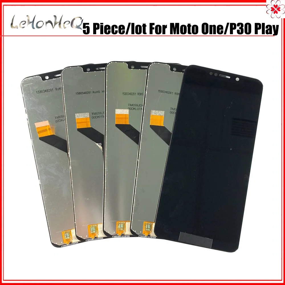 

5 Piece/lot LCD For Motorola Moto One LCD Frame P30 Play XT1941-1 XT1941-3 XT1941-4 LCD Display Touch screen digitizer assembly