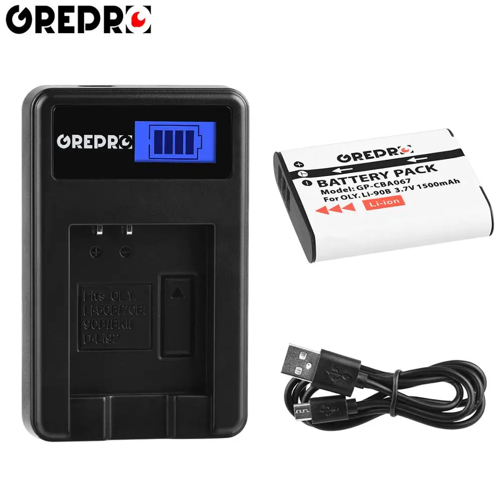 2x Li-90B Li 90B Li-92B Li92B батарея + ЖК-зарядное устройство USB для Olympus Tough TG-6 TG-5 TG-3 T tg-трекер