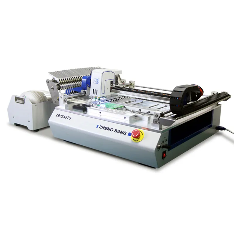 Kaufen ZB3245TS Volle Automatische 2 Pick Köpfe Und Ort Maschine Mit Visuelle System SMT Desktop Pick