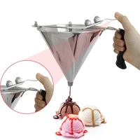 1pcs confectionery funnel with black handle baking piston funnel bakery use cake decorating tools kitchen hopper tool