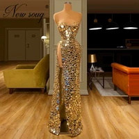 fabulous beading party dress celebrity dresses sequins crystals evening gowns 2021arabic dubai woman party night robe de soiree