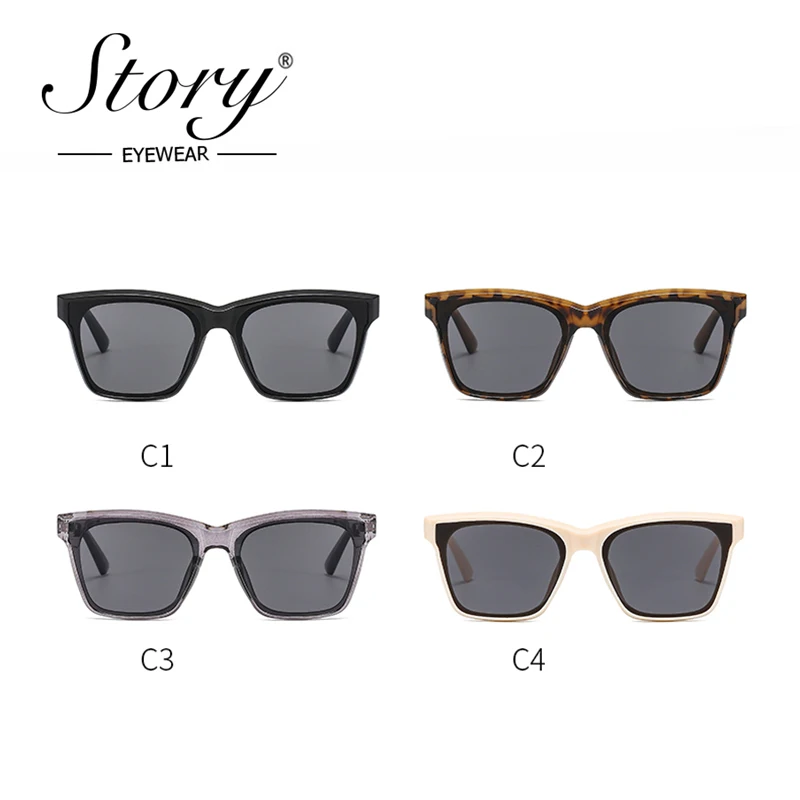 Солнечные очки STORY Glassic Vintage Rivet Square для мужчин и женщин 2021 года, дизайнерские, модные, ретро с леопардовым принтом, на заказ с логотипом S3547N.