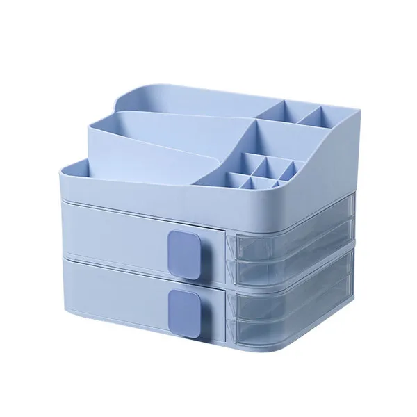 Makeup Organizer L MSJO органайзер для макияжа ящик для хранения пластиковый ящик для рабочего стола/ванной комнаты/офиса макияж кисти ювелирные изделия Организация хранения коробки - Цвет: Makeup Organizer L