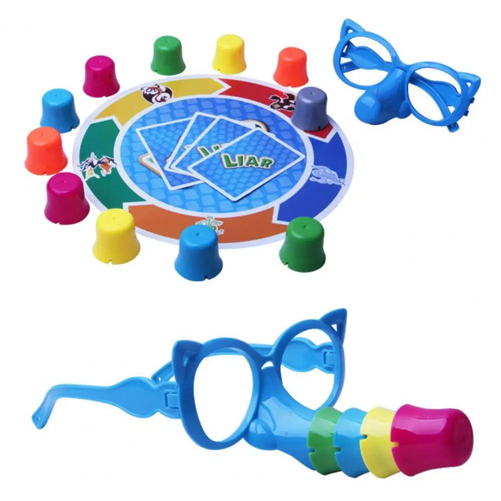 Детские забавные карточная игра лжец нос очки родитель-ребенок Интерактивная