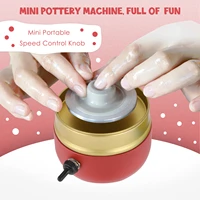 mini pottery wheel machine 1500rpm pottery machine electric pottery wheel diy clay tool with tray for adults kids ceramics art