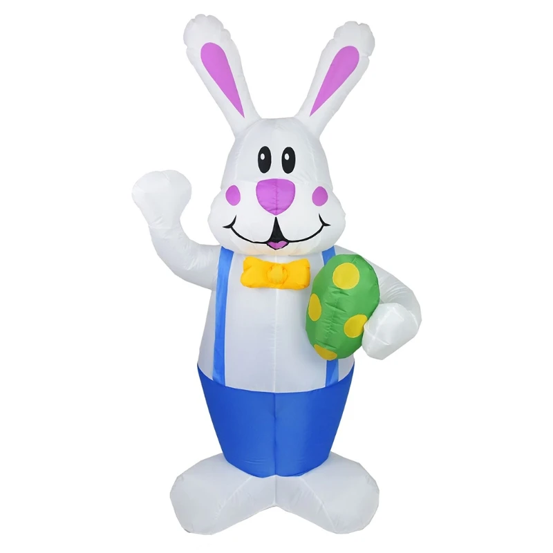 

1.9m Inflatable Easter Bunny Doll Toy LED Night Light Figure Yard Outdoor Garden D08F