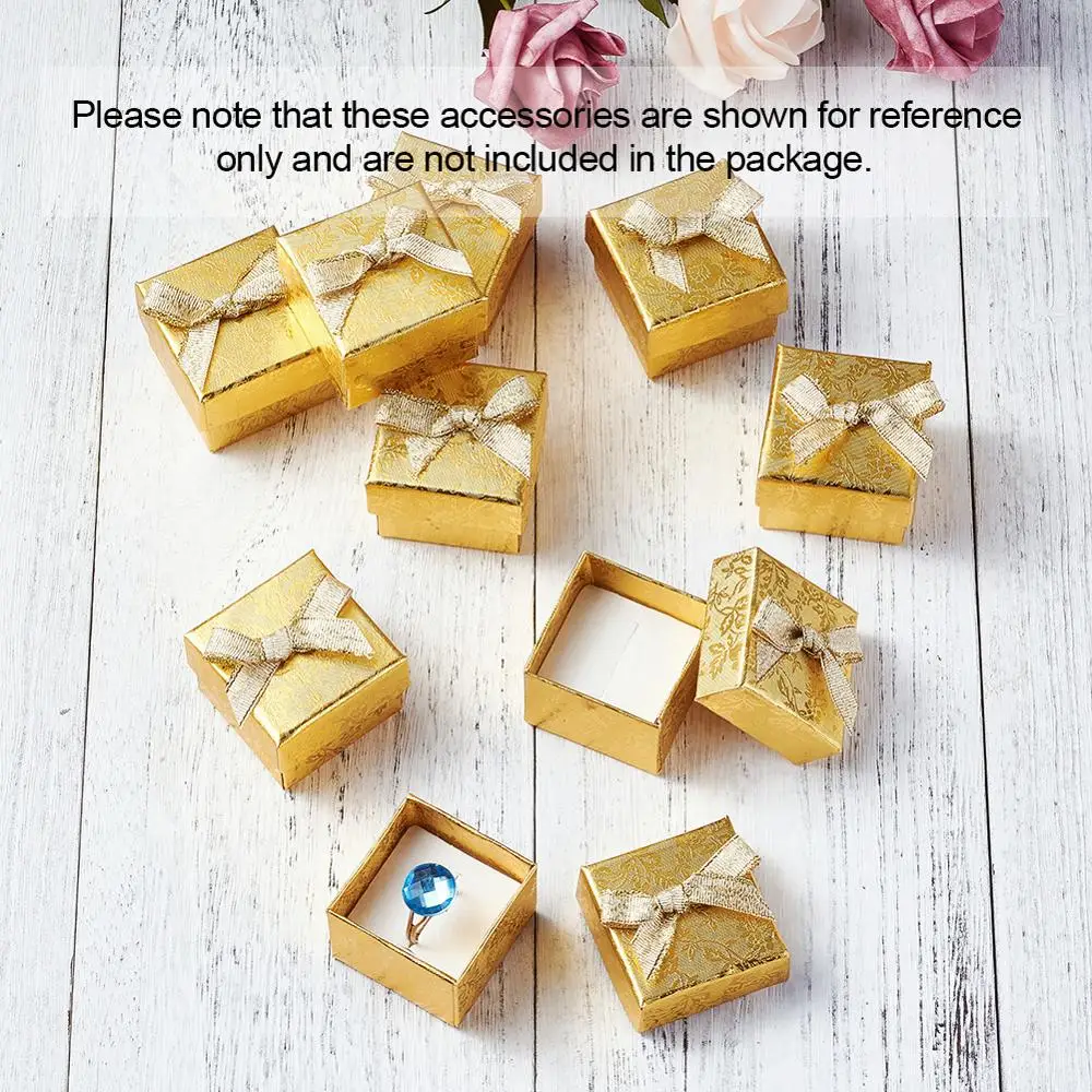 Коробки для колец и сережек квадратные картонные 24 шт. размер 43x43x32 мм | Украшения