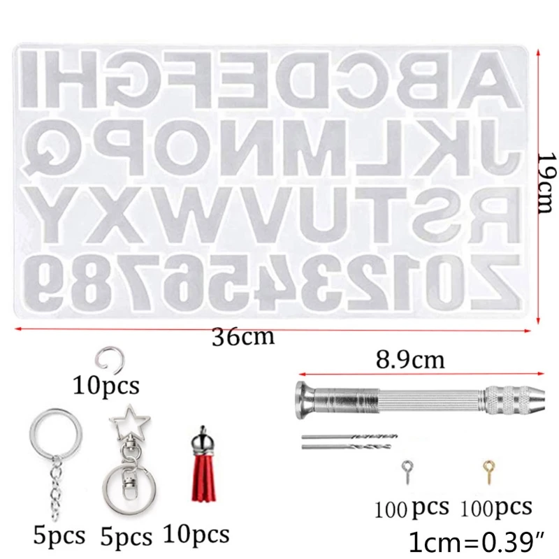 

1 Set Crystal Epoxy Resin Mold Alphabet Letter Number Pendants Casting Silicone Mould DIY Crafts Jewelry Making Tool