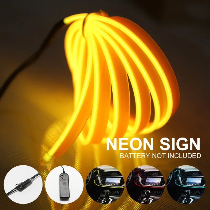 

LED Neon Wire Colorful RGB Rainbow El Flexible Sign Light LED Strip Lights 3V Waterproof Room Party Wedding Xmas Gift Car Deco